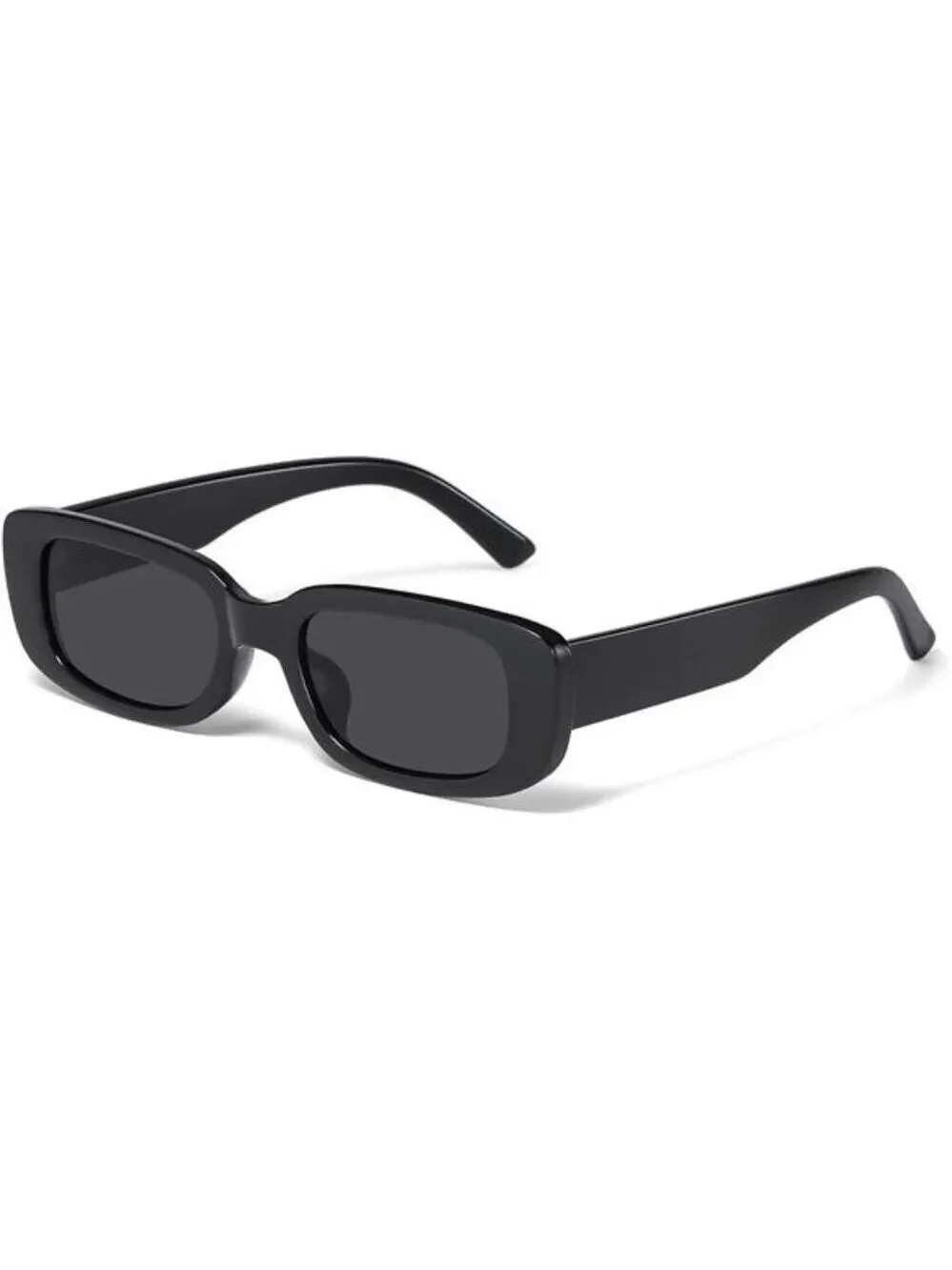 Y2K Rectangle Sunglasses Women Men Retro 90s Square Frame UV400 Trendy Shades